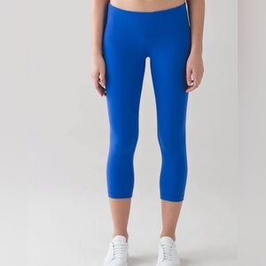 LULULEMON Wunder Under Crop III (21”)Cerulean Blue